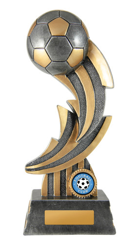 Football Thunderbolt Trophy Silver-Gold 225mm Football Thunderbolt Trophy Silver-Gold 225mm