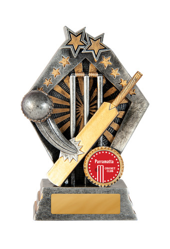 Cricket Sunrise Trophy Silver-Gold 155mm Cricket Sunrise Trophy Silver-Gold 155mm