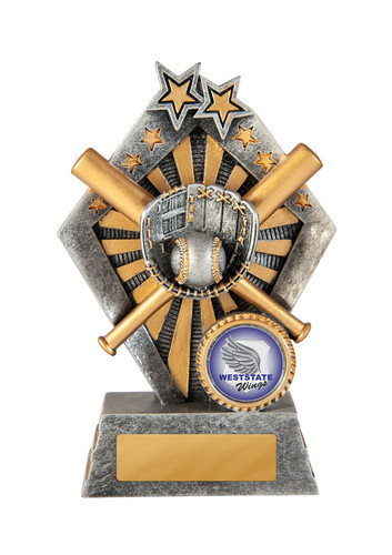 Baseball - Softball Sunrise Trophy Silver-Gold 140mm