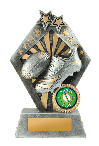 Rugby Sunrise Trophy Silver-Gold 140mm Rugby Sunrise Trophy Silver-Gold 140mm