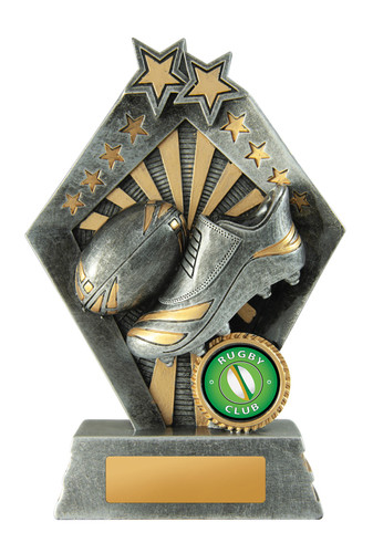Rugby Sunrise Trophy Silver-Gold 155mm Rugby Sunrise Trophy Silver-Gold 155mm
