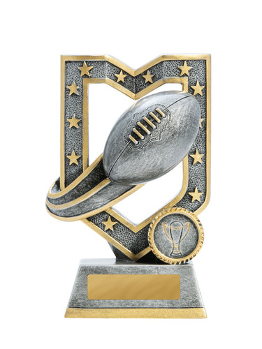 Aussie Rules Aegis Trophy Silver 155mm Aussie Rules Aegis Trophy Silver 155mm