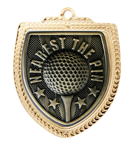 Shield Medal - Golf NTP 80mm Shield Medal - Golf NTP 80mm
