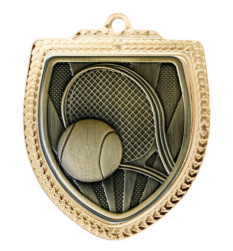 Shield Medal - Tennis 80mm Shield Medal - Tennis 80mm