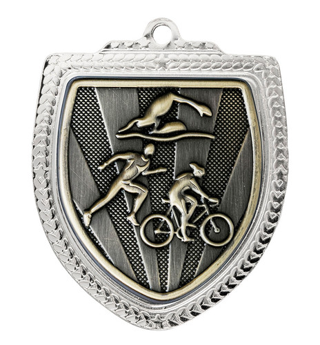 Shield Medal - Triathlon 80mm Shield Medal - Triathlon 80mm