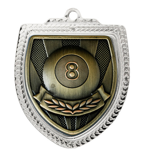 Shield Medal - Billiards/Pool Ball 80mm Shield Medal - Billiards/Pool Ball 80mm