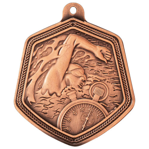 Swimming Falcon Medal Bronze 67mm Swimming Falcon Medal Bronze 67mm