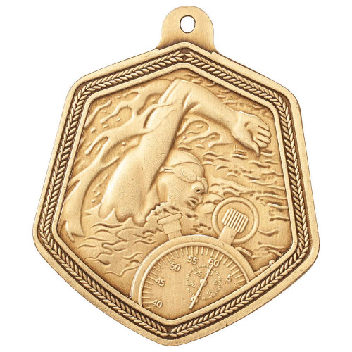 Swimming Falcon Medal Gold 67mm Swimming Falcon Medal Gold 67mm