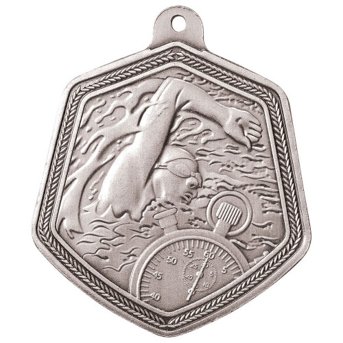 Swimming Falcon Medal Silver 67mm Swimming Falcon Medal Silver 67mm