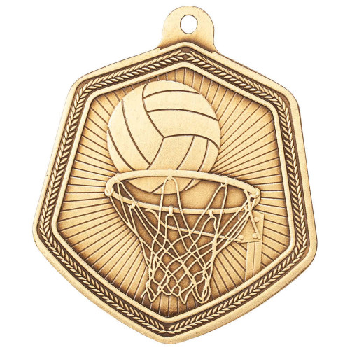 Netball Falcon Medal Gold 67mm Netball Falcon Medal Gold 67mm