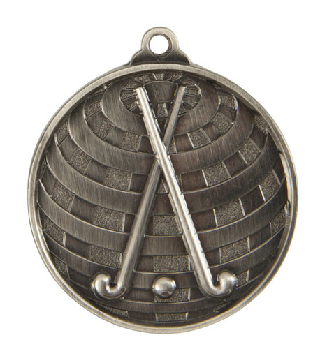 Hockey Global Medal Silver 50mm Hockey Global Medal Silver 50mm