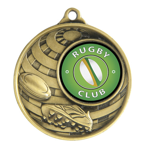 Rugby Global Medal Gold 50mm Rugby Global Medal Gold 50mm