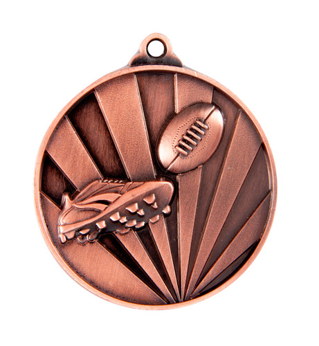 Aussie Rules Sunrise Medal Bronze 50mm Aussie Rules Sunrise Medal Bronze 50mm