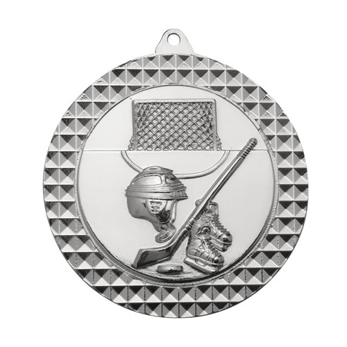 Ice Hockey Medal Silver 70mm Ice Hockey Medal Silver 70mm