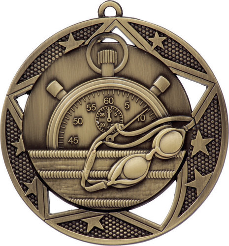 Swimming Medal Gold 70mm Swimming Medal Gold 70mm