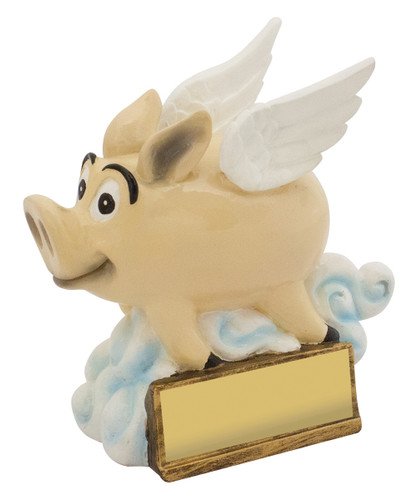Novelty Flying Pig Trophy Pink 135mm Novelty Flying Pig Trophy Pink 135mm