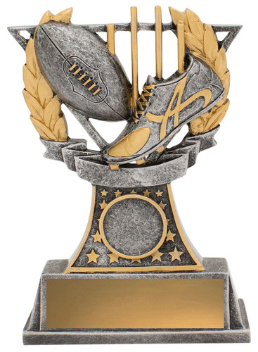 Aussie Rules Classic Trophy Silver 150mm Aussie Rules Classic Trophy Silver 150mm