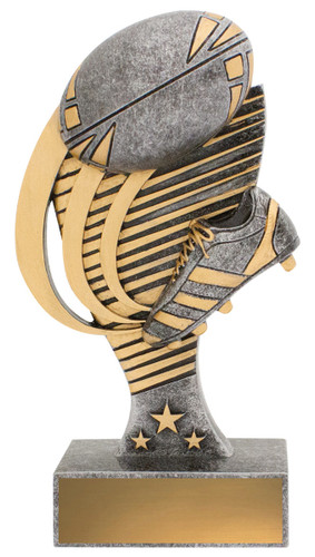 Rugby Coda Trophy Silver 180mm Rugby Coda Trophy Silver 180mm