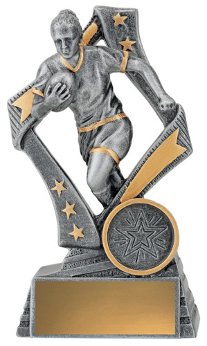 Rugby Flag Player Female Trophy Silver 135mm Rugby Flag Player Female Trophy Silver 135mm