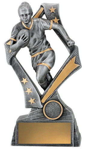 Rugby Flag Player Female Trophy Silver 235mm Rugby Flag Player Female Trophy Silver 235mm