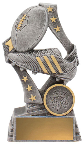 Aussie Rules Flag Trophy Silver 135mm Aussie Rules Flag Trophy Silver 135mm