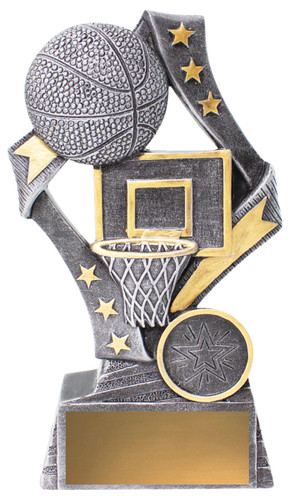 Basketball Flag Trophy Silver 155mm Basketball Flag Trophy Silver 155mm
