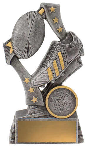 Rugby Flag Trophy Silver 135mm Rugby Flag Trophy Silver 135mm