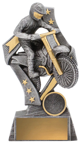 Motor Sport Flag Trophy Silver 175mm Motor Sport Flag Trophy Silver 175mm