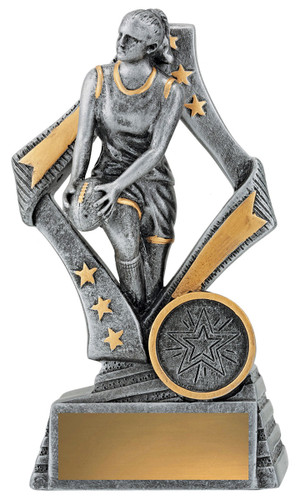 Aussie Rules Flag Female Trophy Silver 135mm Aussie Rules Flag Female Trophy Silver 135mm