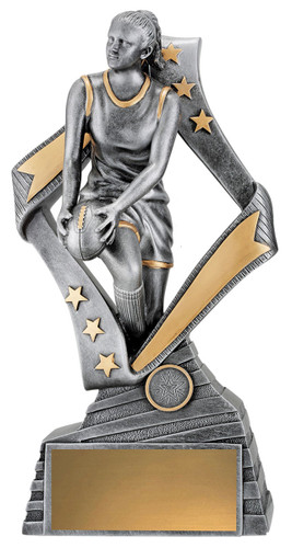 Aussie Rules Flag Female Trophy Silver 325mm Aussie Rules Flag Female Trophy Silver 325mm