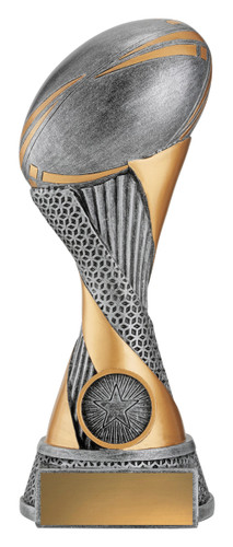 Rugby Apex Trophy Silver & Gold 200mm Rugby Apex Trophy Silver & Gold 200mm