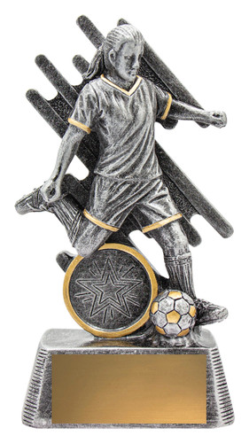 Football Zoom Trophy Silver 130mm