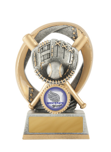 Baseball - Softball Elliptical Trophy 120mm Baseball - Softball Elliptical Trophy 120mm