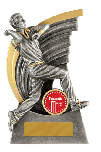 Cricket Kaboom- Bowl- Male Trophy 150mm Cricket Kaboom- Bowl- Male Trophy 150mm