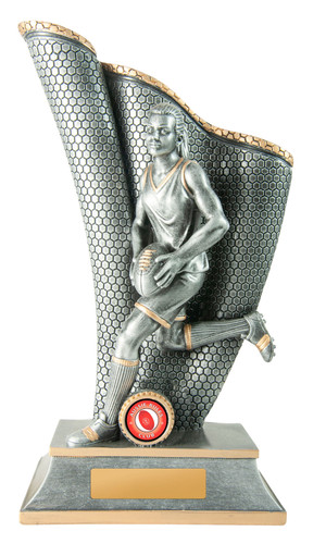 Aussie Rules Wave Female Trophy Silver-Gold 300mm Aussie Rules Wave Female Trophy Silver-Gold 300mm