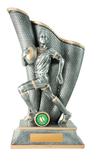 Rugby Wave Female Trophy Silver-Gold 300mm Rugby Wave Female Trophy Silver-Gold 300mm