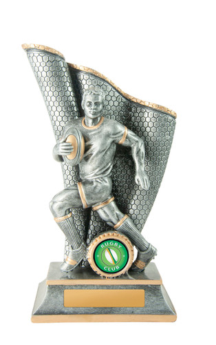 Rugby Wave Trophy Silver-Gold 200mm Rugby Wave Trophy Silver-Gold 200mm
