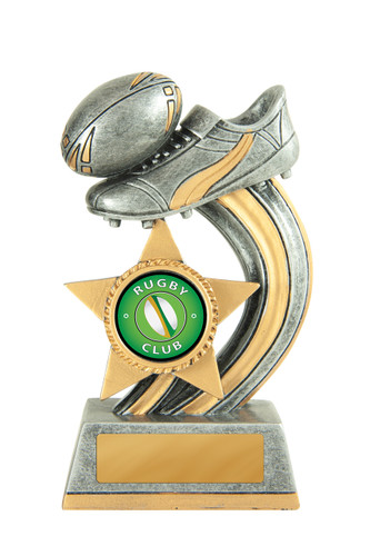 Rugby Curve Ball Trophy 120mm Rugby Curve Ball Trophy 120mm