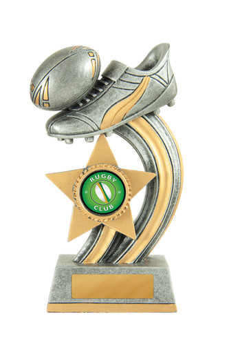 Rugby Curve Ball Trophy 155mm Rugby Curve Ball Trophy 155mm