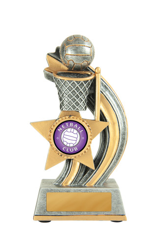 Netball Curve Ball Trophy 140mm Netball Curve Ball Trophy 140mm