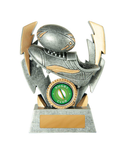 Rugby Double Lightning Strike Trophy 120mm Rugby Double Lightning Strike Trophy 120mm