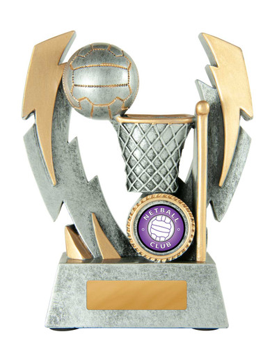 Netball Double Lightning Strike Trophy 140mm Netball Double Lightning Strike Trophy 140mm