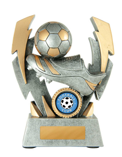 Football Double Lightning Strike Trophy 140mm Football Double Lightning Strike Trophy 140mm