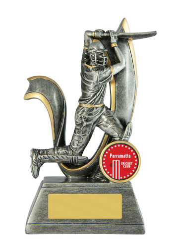 Cricket Velocity Batsman Male Trophy 150mm Cricket Velocity Batsman Male Trophy 150mm