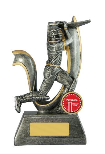 Cricket Velocity Batsman Male Trophy 175mm Cricket Velocity Batsman Male Trophy 175mm