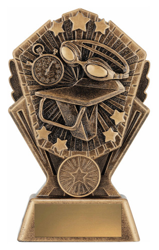 Swimming Cosmos Trophy Gold 150mm
