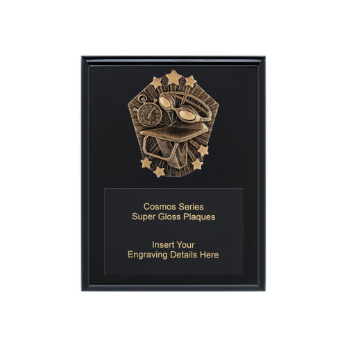 Swimming Cosmos Plaque Black 225mm Swimming Cosmos Plaque Black 225mm