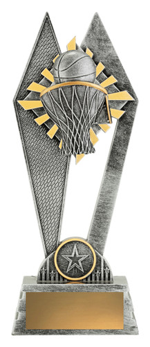 Basketball Peak Trophy Silver 225mm Basketball Peak Trophy Silver 225mm
