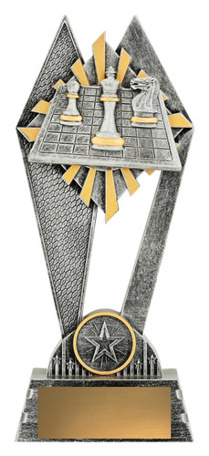 Chess Peak Trophy Silver 200mm Chess Peak Trophy Silver 200mm