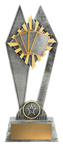 Cards Peak Trophy Silver 225mm Cards Peak Trophy Silver 225mm